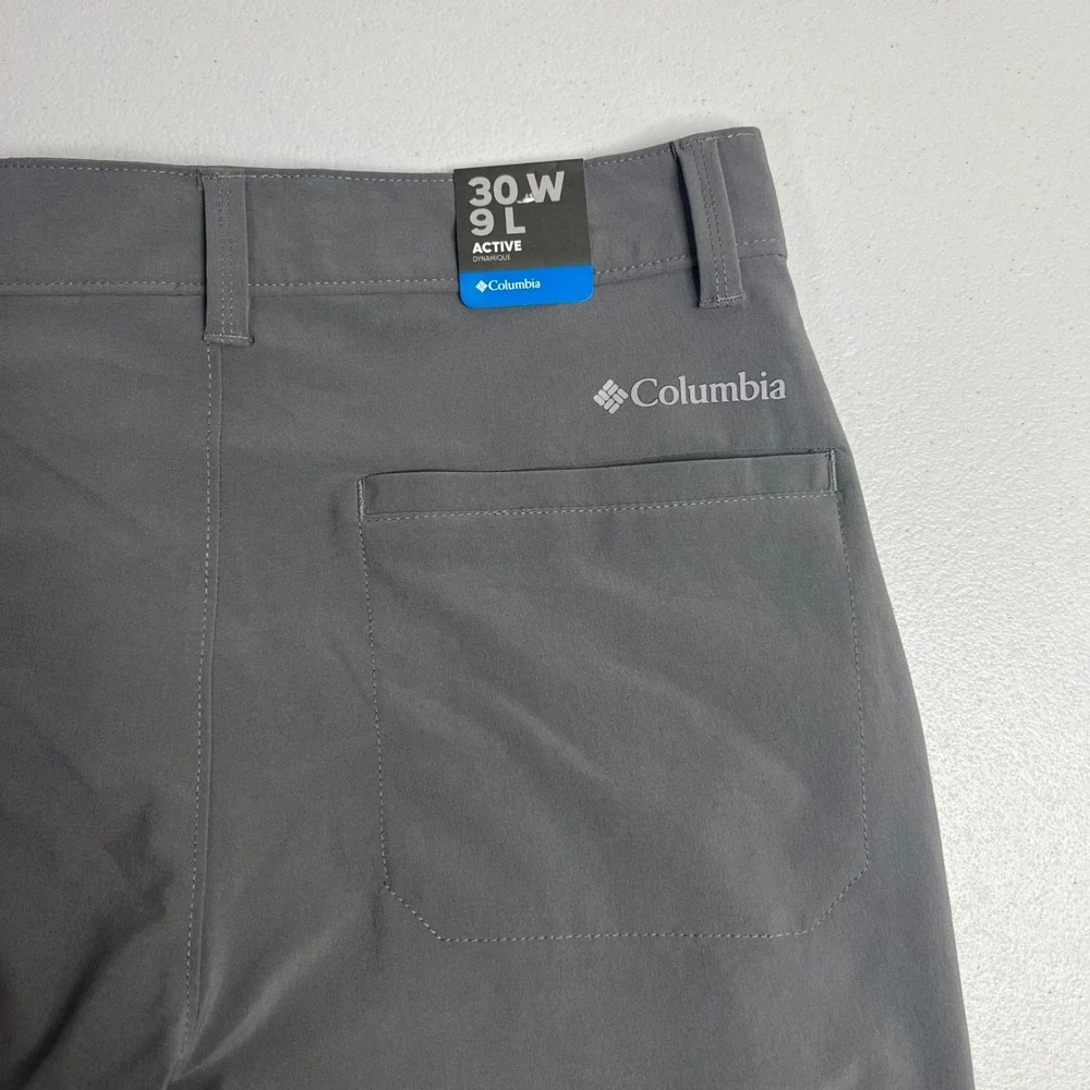 Columbia Narrows Pointe Shorts Mens 30 Gray Stretch Omni Shade Hiking Active NEW